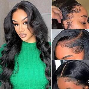 Lace Front Wig Human Hair 24 Inches Body Wave 13x6 Lace Front 180% Density